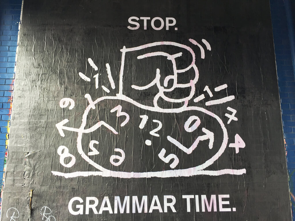Australia's Stop Grammar Time Sign